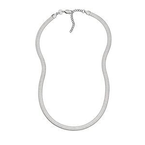 NWT Jennifer Zeuner Stainless Steel Silver Color IP Plated Allie Necklace $132